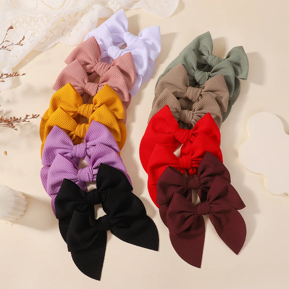 RIBBON BOWS 2Pcs Solid Color Waffle Bow Hair Clip Girls Classic Ponytail Hair Gripes Elegant Children Hair Accessories
RIBBON BOWS 2Pcs Solid Color Waffle Bow Hair Clip Girls Classic Ponytail Hair Gripes Elegant Children Hair Accessories