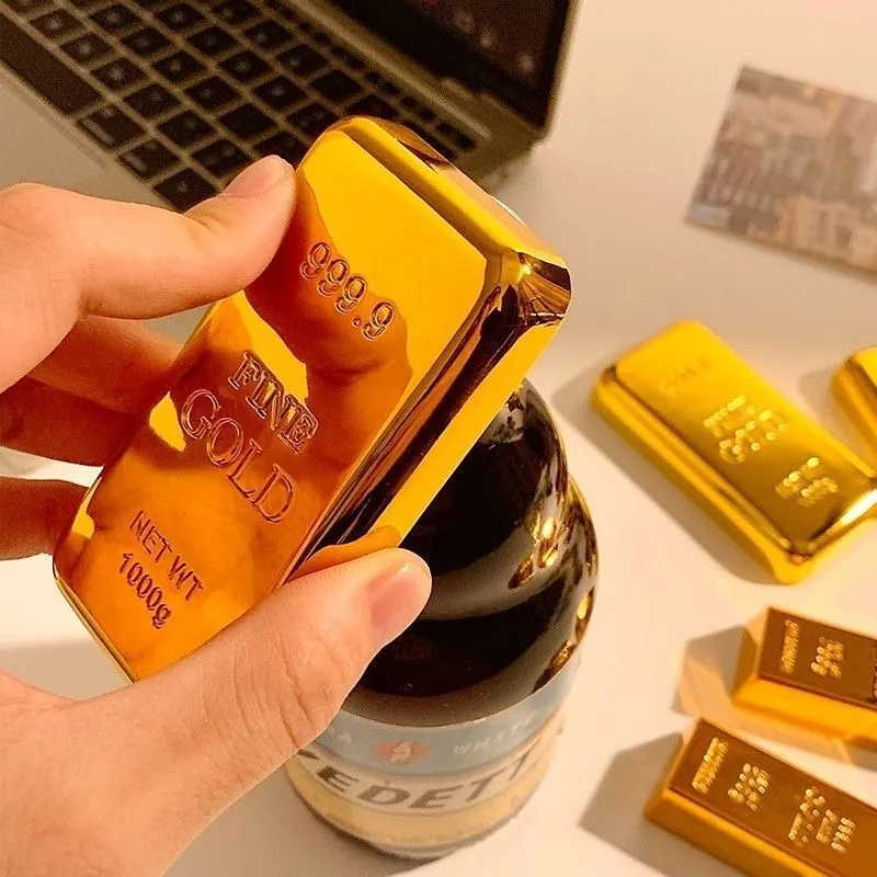 Golden Brick Magnetic Beer Bottle Opener Simulation Gold Bar Magnetic Refrigerator Decorative Beer Cocktail Bottle Opener
Golden Brick Magnetic Beer Bottle Opener Simulation Gold Bar Magnetic Refrigerator Decorative Beer Cocktail Bottle Opener