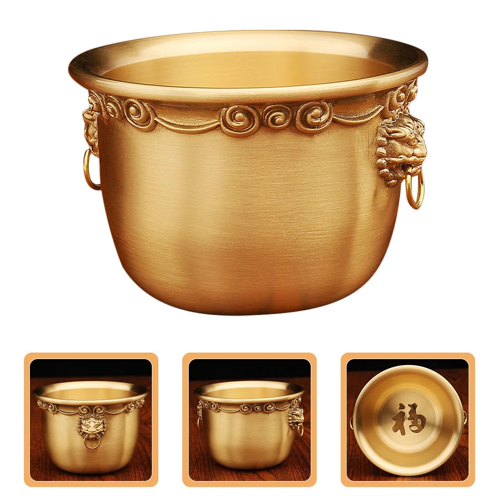 Lion's Head Cornucopia Tibetan Bowl Utensils Feng Shui Treasure Basin Brass Golden
Lion's Head Cornucopia Tibetan Bowl Utensils Feng Shui Treasure Basin Brass Golden