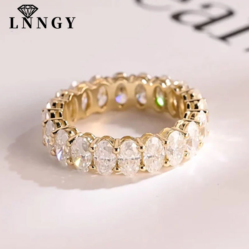 Lnngy Certified 4x6mm Oval Cut Moissanite Eternity Ring Sparkling 14k Gold Filled Wedding Rings For Women Accessories Jewelry
Lnngy Certified 4x6mm Oval Cut Moissanite Eternity Ring Sparkling 14k Gold Filled Wedding Rings For Women Accessories Jewelry