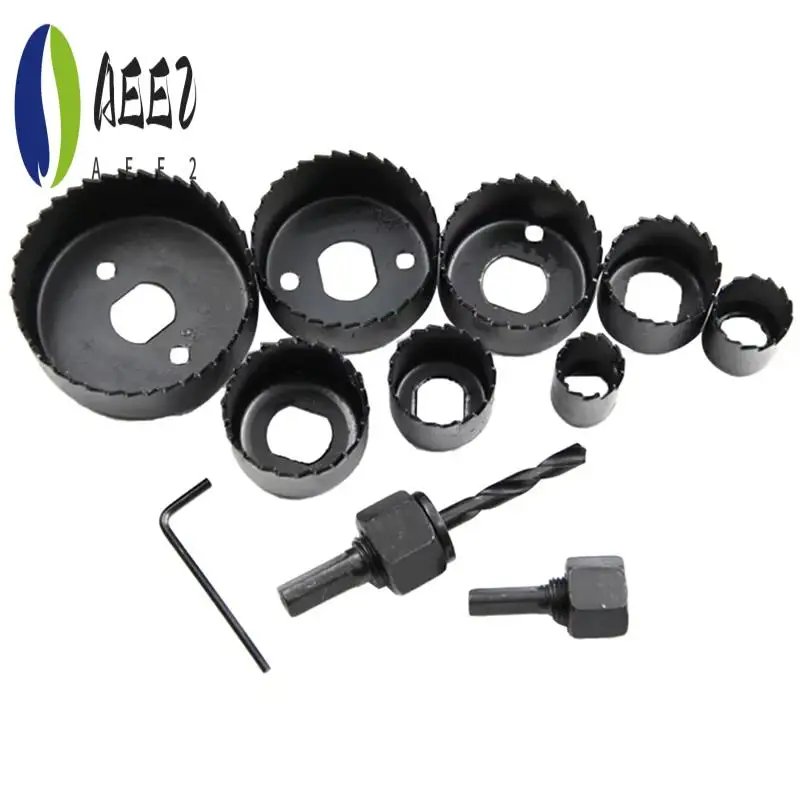 AEE2-11Pcs Hole Saw Kit Carbon Steel Metal Circle Power Drill Hole Cutter For Wood PVC And Plastic
AEE2-11Pcs Hole Saw Kit Carbon Steel Metal Circle Power Drill Hole Cutter For Wood PVC And Plastic