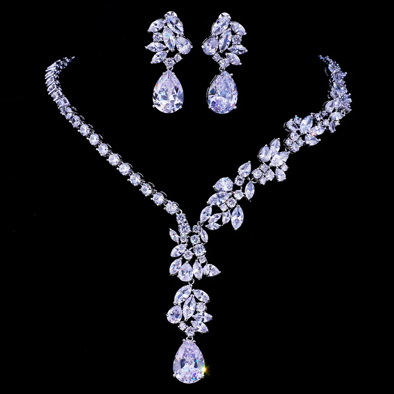 New Arrival Teardrop Zircon Bridal Jewelry Set, Elegant Women Accessories For Wedding Ceremony & Formal Dress Matching
New Arrival Teardrop Zircon Bridal Jewelry Set, Elegant Women Accessories For Wedding Ceremony & Formal Dress Matching