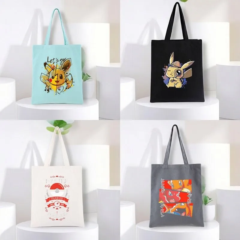 Creativity Pokemon Anime Pikachu Canvas Bag Cartoon Charizard Bulbasaur Squirtle Shoulder Bag Girl Bento Shopping Storage Bag
Creativity Pokemon Anime Pikachu Canvas Bag Cartoon Charizard Bulbasaur Squirtle Shoulder Bag Girl Bento Shopping Storage Bag