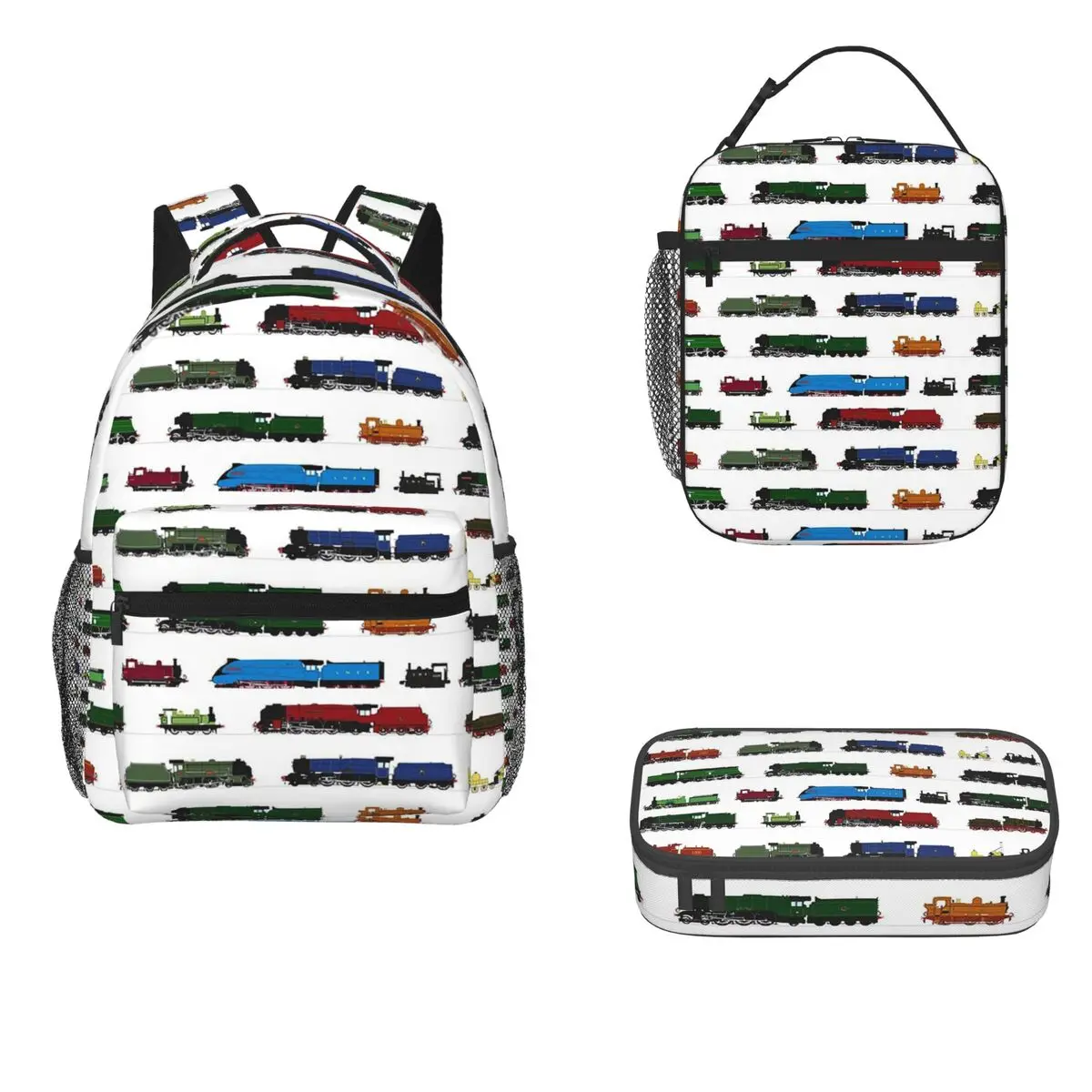 Iconic British Steam Trains Backpacks Boys Girls Bookbag Students School Bags Cartoon Rucksack Lunch Bag Pen Bag Three-Piece Set
Iconic British Steam Trains Backpacks Boys Girls Bookbag Students School Bags Cartoon Rucksack Lunch Bag Pen Bag Three-Piece Set