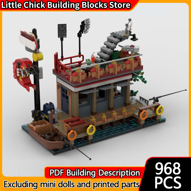 Street View Model MOC Building Bricks Seaside Shrimp Restaurant Modular Technology Children Holiday Gifts Assemble Toys Suit
Street View Model MOC Building Bricks Seaside Shrimp Restaurant Modular Technology Children Holiday Gifts Assemble Toys Suit