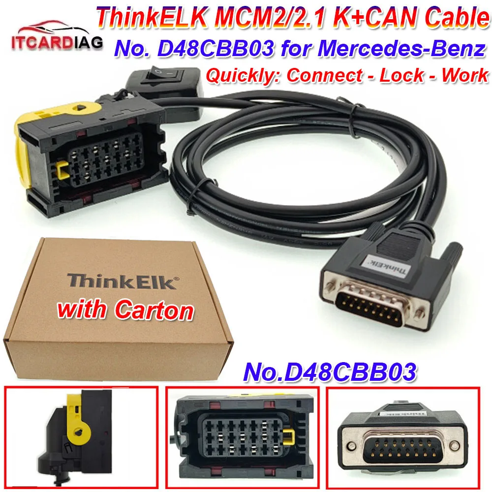 ThinkELK MCM2/2.1 K+CAN Cable No. D48CBB03 for Mercedes-Benz ECU Bench Cable for Mercedes-Benz & Claas (K-line and CAN) Cable
ThinkELK MCM2/2.1 K+CAN Cable No. D48CBB03 for Mercedes-Benz ECU Bench Cable for Mercedes-Benz & Claas (K-line and CAN) Cable