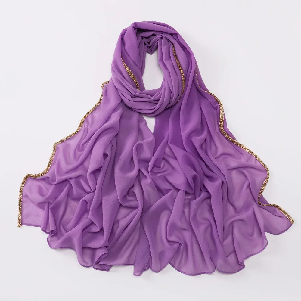 Versatile Elegant Silk Scarf Shining Diamond Border Design Sunscreen Shawl Long Soft Chiffon Hijab Veil Women Headwear
Versatile Elegant Silk Scarf Shining Diamond Border Design Sunscreen Shawl Long Soft Chiffon Hijab Veil Women Headwear