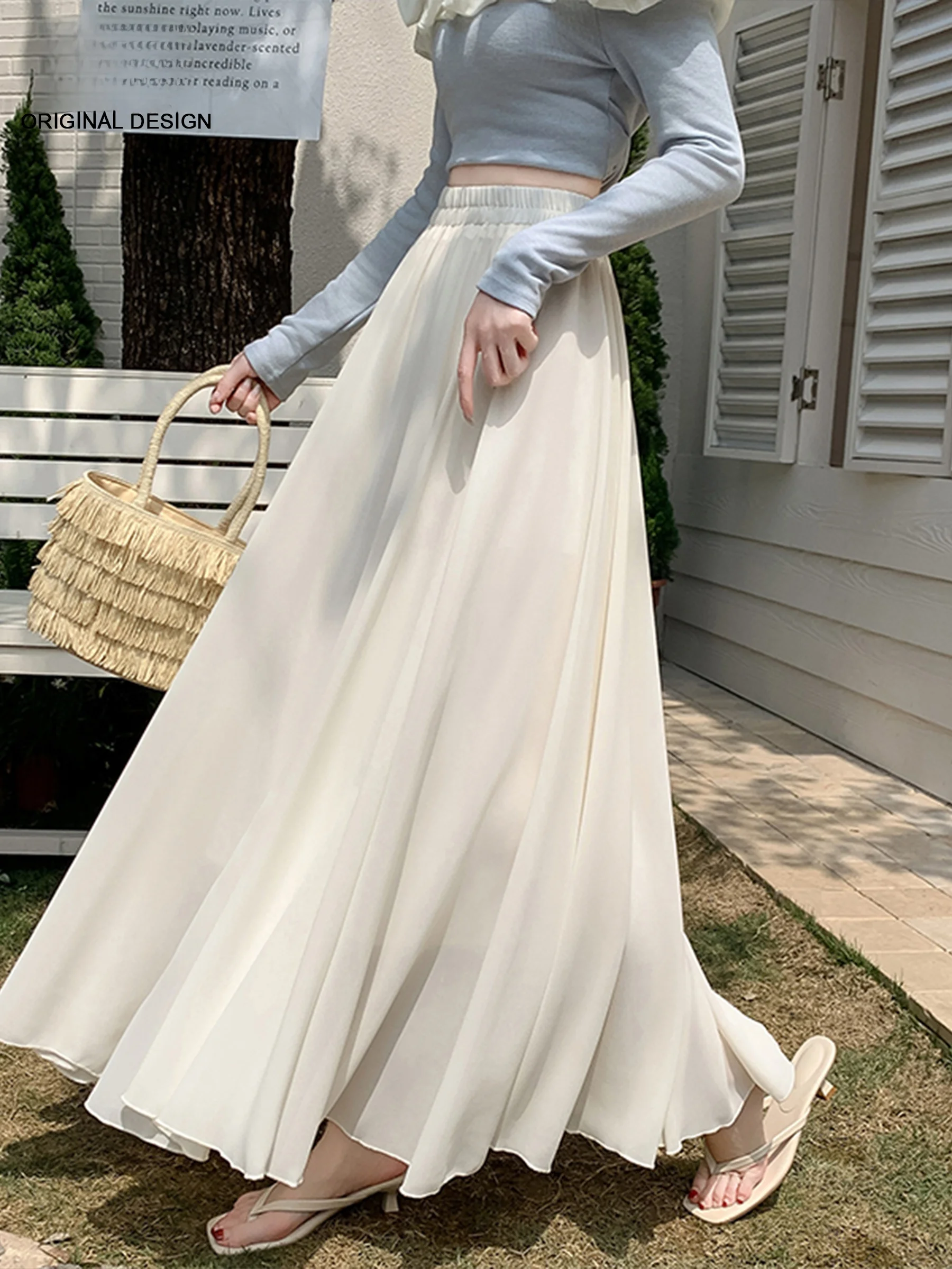 Cherry Blossom Colored Summer Windbreaker Skirt Women's High Waist A-Line Midi Skirt Asymmetrical Hemline Casual Style
Cherry Blossom Colored Summer Windbreaker Skirt Women's High Waist A-Line Midi Skirt Asymmetrical Hemline Casual Style