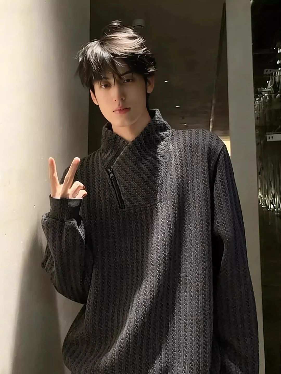 American Sle Fce Lined Zipper Hoodie Long Sve Slant Collar Men's Winter Jaet Fibone Pattern Inner irt Base Layer
American Sle Fce Lined Zipper Hoodie Long Sve Slant Collar Men's Winter Jaet Fibone Pattern Inner irt Base Layer