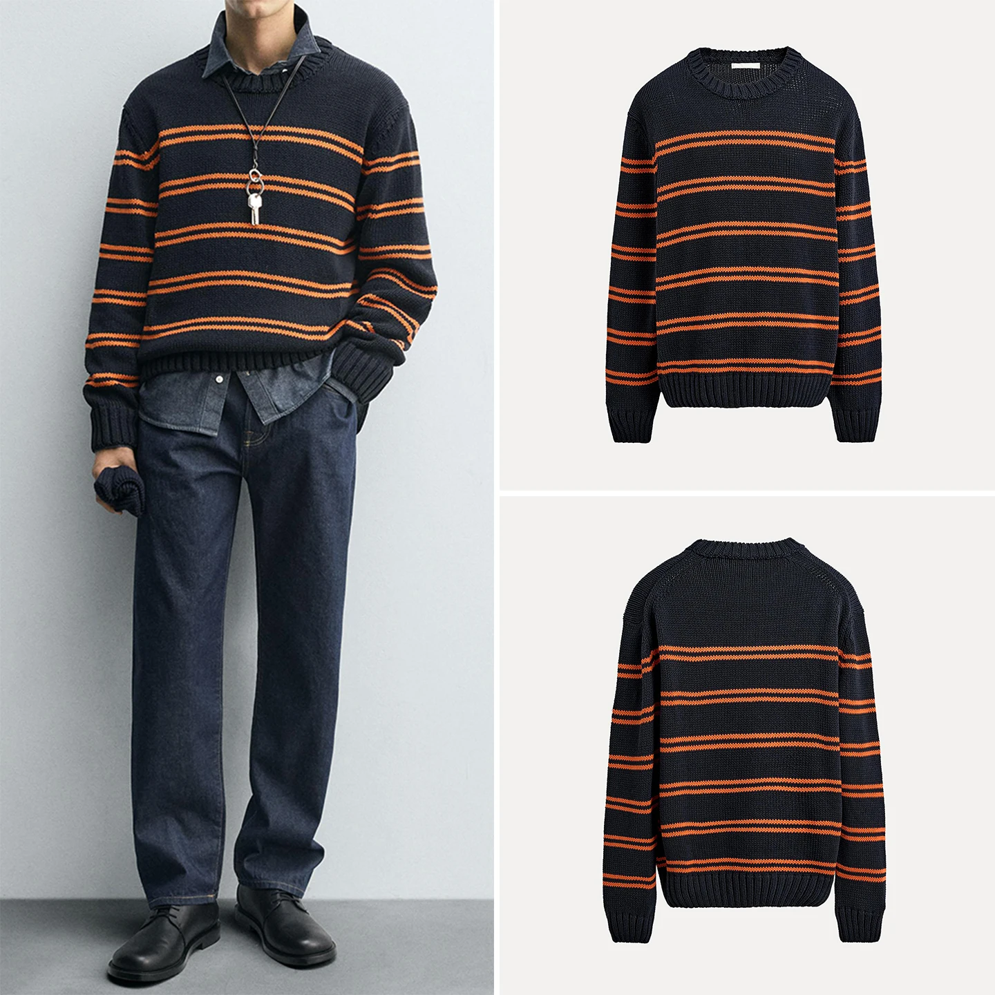Loose Fit Knitwear Long Sve round Ne Striped Sweater Casual Sle Youth Men's Autumn Faion Z Brand Breathable Ski...
Loose Fit Knitwear Long Sve round Ne Striped Sweater Casual Sle Youth Men's Autumn Faion Z Brand Breathable Ski...