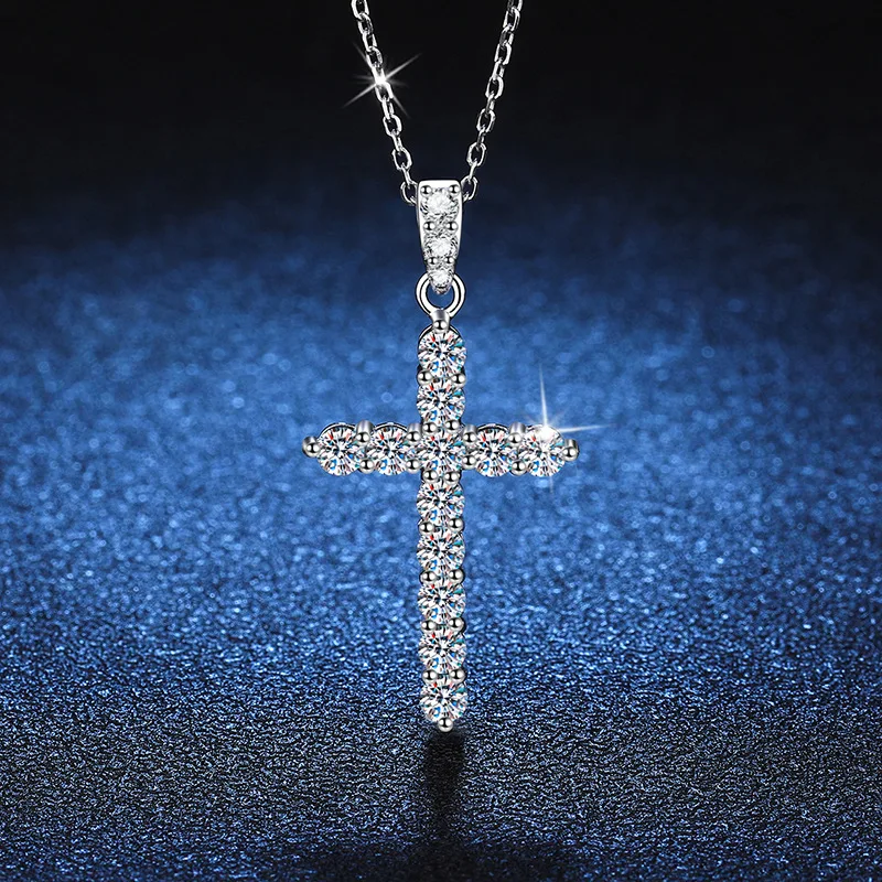 Classic Full Moissanite Cross Pendant for Women, Brilliant PT950 Platinum Necklace Luxury Jewelry for Lady Girl's Birthday Gift
Classic Full Moissanite Cross Pendant for Women, Brilliant PT950 Platinum Necklace Luxury Jewelry for Lady Girl's Birthday Gift