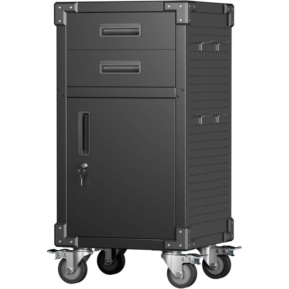 Garage Storage Cabinet, Metal Storage Cabinet with 1 Locking Door and 2 Drawers, Heavy Duty Rolling Workbench Table with Wheels
Garage Storage Cabinet, Metal Storage Cabinet with 1 Locking Door and 2 Drawers, Heavy Duty Rolling Workbench Table with Wheels
