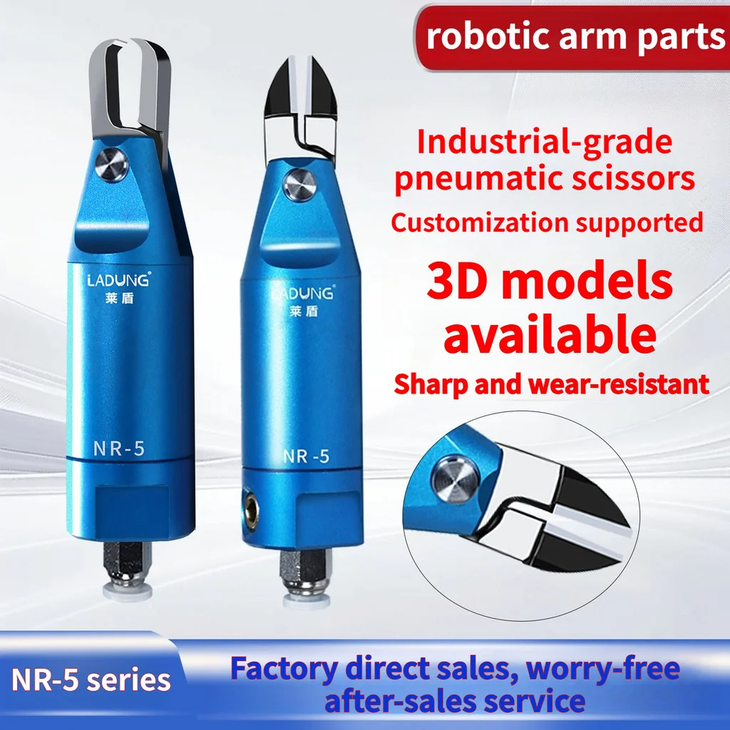 LADUNG NR-05 Robot Mechanical Arm Automation Pneumatic Shears,Air Nipper Cutter with A Blade for Use Cutting with Plastic Sprue.
LADUNG NR-05 Robot Mechanical Arm Automation Pneumatic Shears,Air Nipper Cutter with A Blade for Use Cutting with Plastic Sprue.
