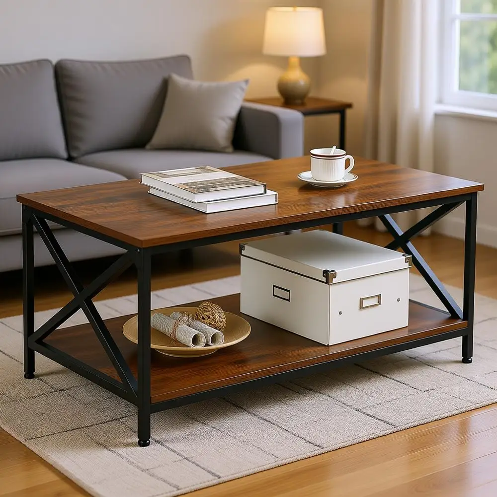 Журнальный столик, кофейный столик с полкой для хранения, стальная конструкция X-образной формы, индустриальный стиль, 39,4 x 21,7 x 17,7 дюймов, цвет рустик-коричневый и белый
Журнальный столик, кофейный столик с полкой для хранения, стальная конструкция X-образной формы, индустриальный стиль, 39,4 x 21,7 x 17,7 дюймов, цвет рустик-коричневый и белый