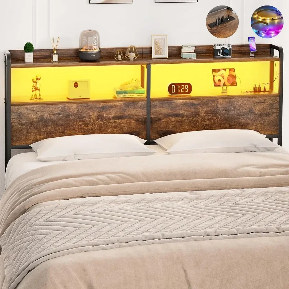 For Queen Size Headboard with Outlets, USB Ports and LED Light, HeadBoards with Storage, Headboard for Queen Size Bed Frame
For Queen Size Headboard with Outlets, USB Ports and LED Light, HeadBoards with Storage, Headboard for Queen Size Bed Frame