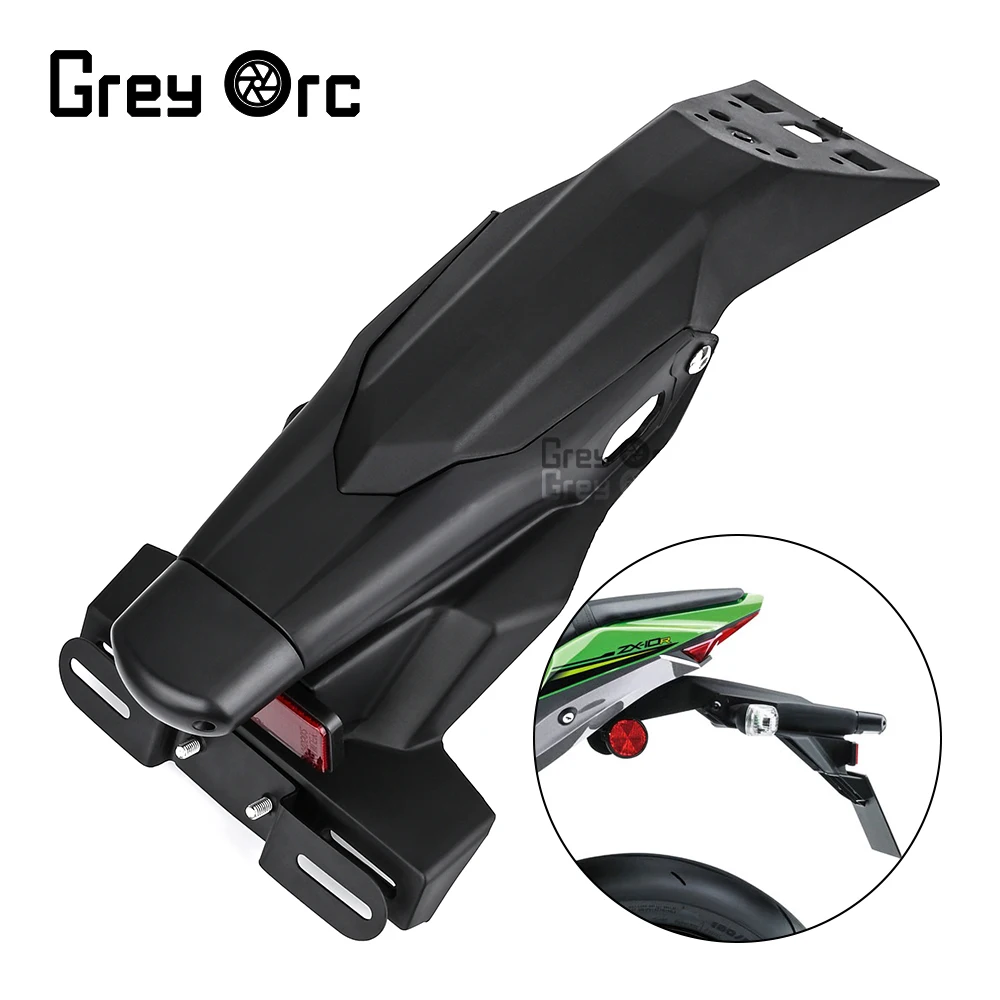 Rear Fender Splash Guard License Plate Holder Light Bracket Turn Lamp For Kawasaki Zx 10r Zx-10r Zx10r 2016-2021 2019 2020
Rear Fender Splash Guard License Plate Holder Light Bracket Turn Lamp For Kawasaki Zx 10r Zx-10r Zx10r 2016-2021 2019 2020