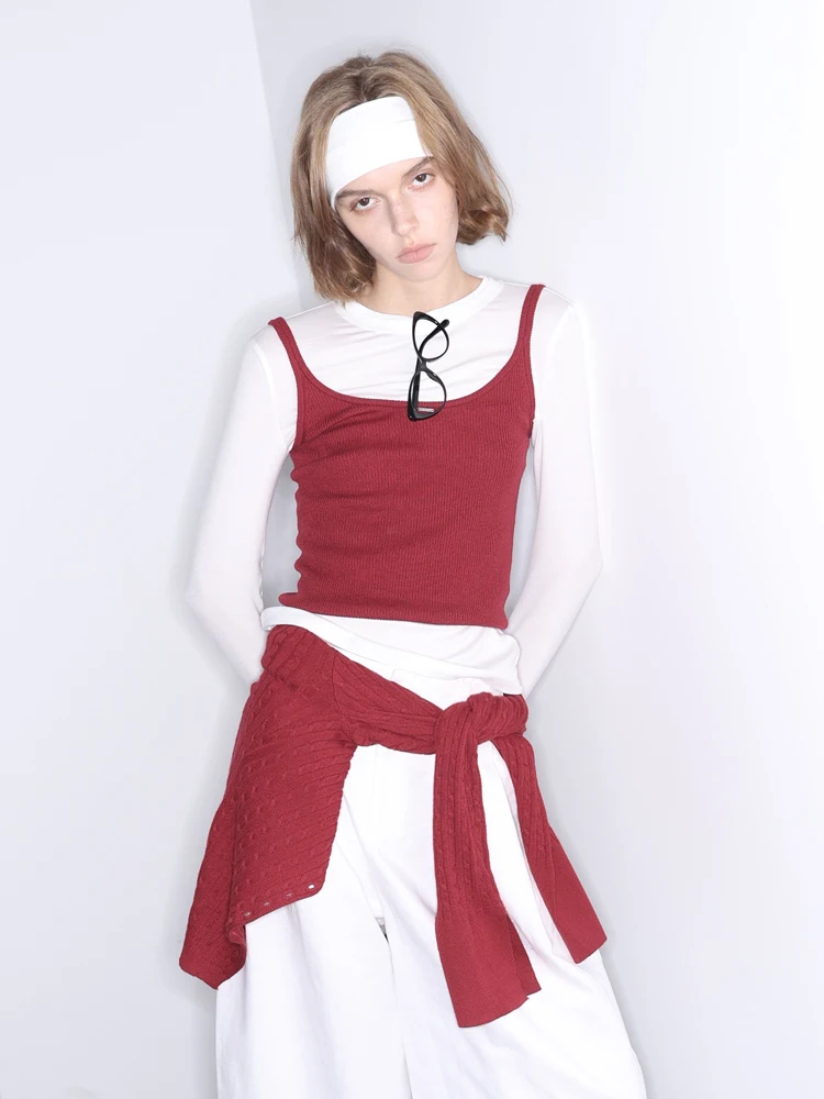 Red Slim Fit Knitted Vest JDE Layering Women's Faion Innerwear Outerwear Original Design Nylon Acrylic Wool Blend Regular L...
Red Slim Fit Knitted Vest JDE Layering Women's Faion Innerwear Outerwear Original Design Nylon Acrylic Wool Blend Regular L...