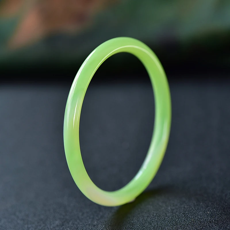 Natural Grape Color Green Chalcedony Agate Round Bangle With Texture Transparency Bracelet Jewelry Quality Accessories
Natural Grape Color Green Chalcedony Agate Round Bangle With Texture Transparency Bracelet Jewelry Quality Accessories