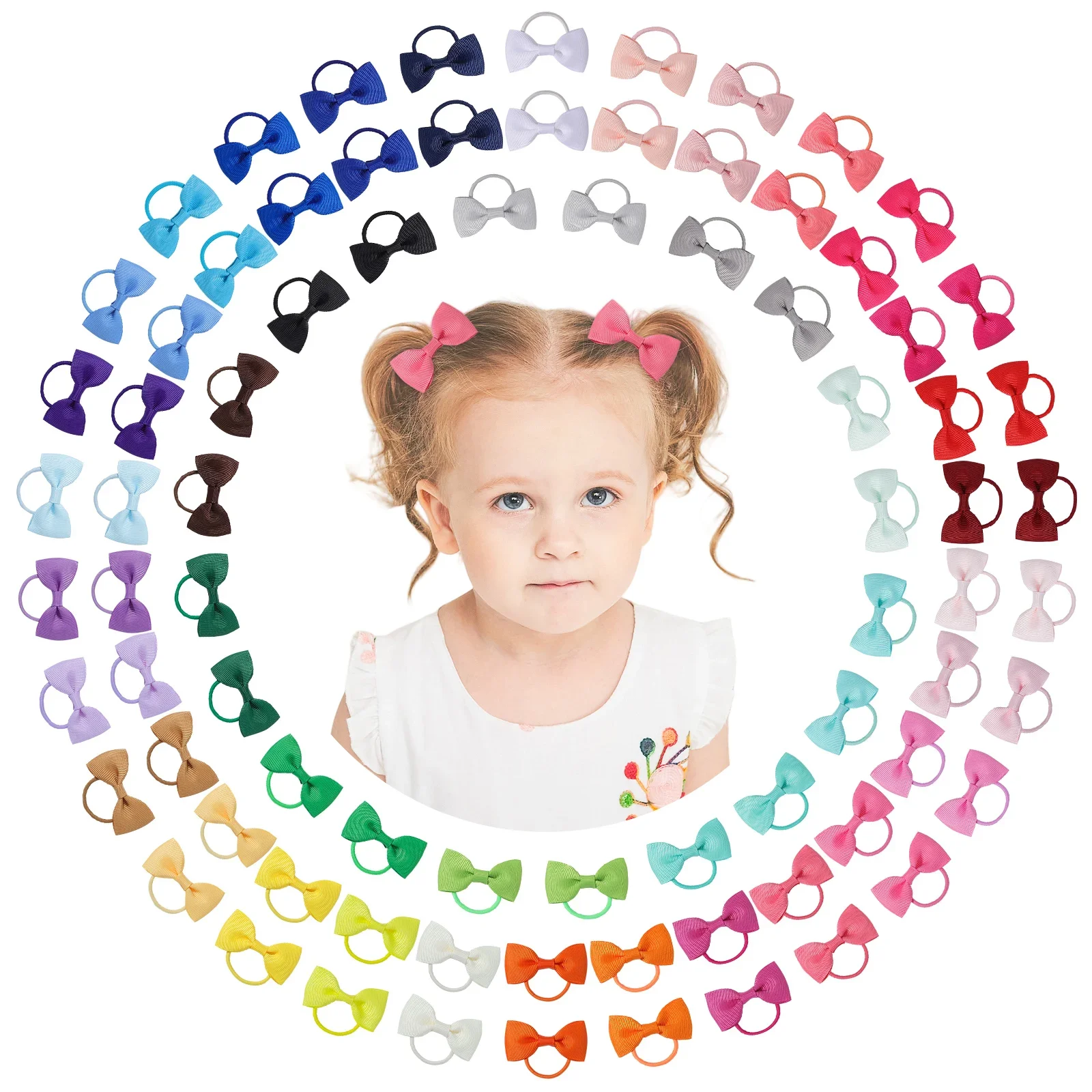 1000Pcs/set 2'' Baby Girls Hair Bows Elastic Ties Random Color Ribbon Bow with Rubber Band Ponytail Holder Hair Accessories
1000Pcs/set 2'' Baby Girls Hair Bows Elastic Ties Random Color Ribbon Bow with Rubber Band Ponytail Holder Hair Accessories