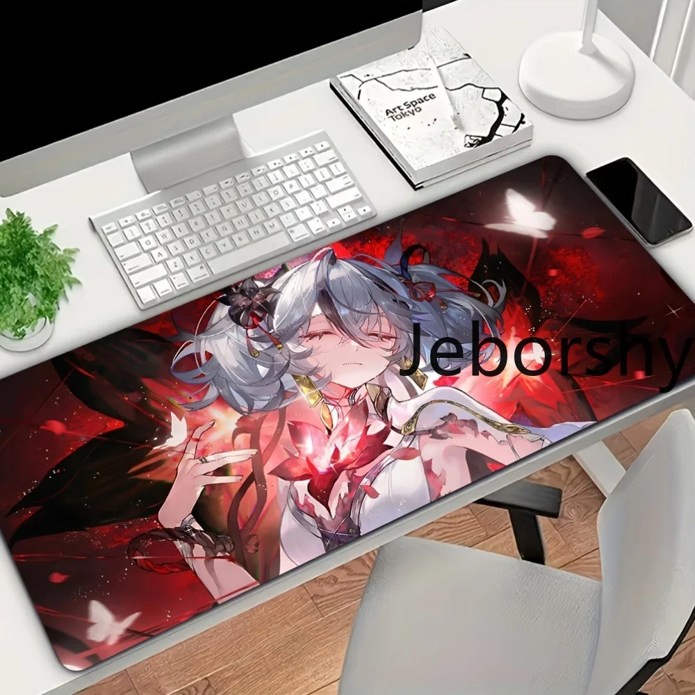 Silver Hair Anime Girl with Red Flower Large Mouse Pad, Dark Red & Butterfly Art Desk Mat, Non-Slip, Perfect Gift
Silver Hair Anime Girl with Red Flower Large Mouse Pad, Dark Red & Butterfly Art Desk Mat, Non-Slip, Perfect Gift