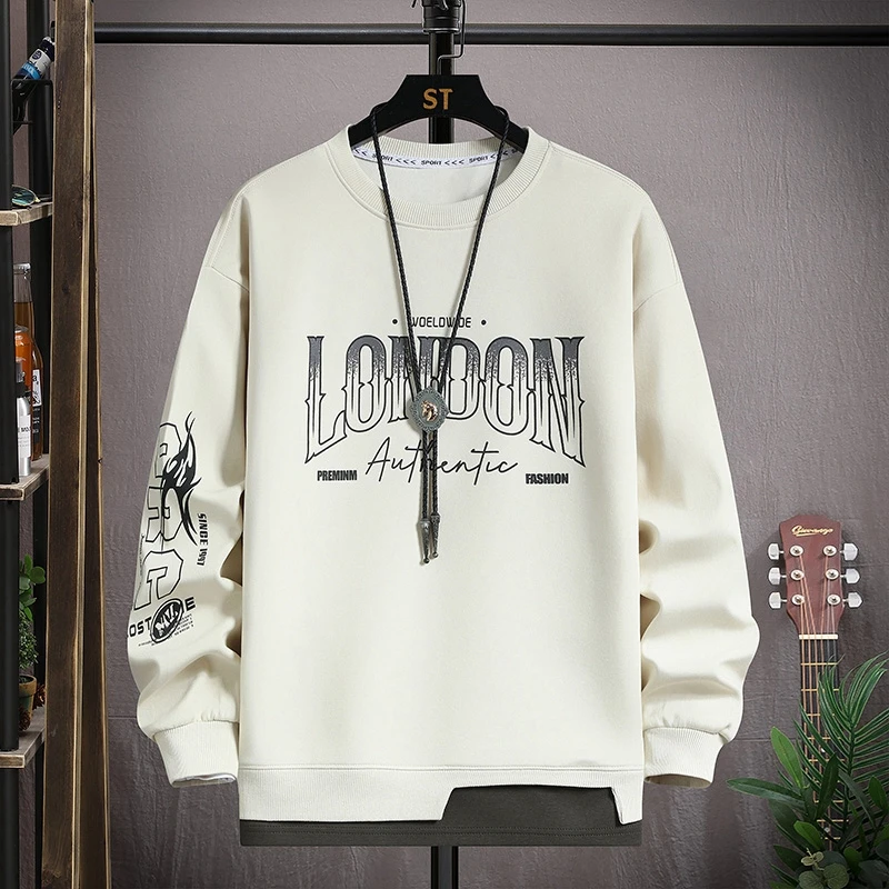 Hooded sweatshirt men's spring and autumn fashion American loose stitched clothes long-sleeved leggings youth jacket
Hooded sweatshirt men's spring and autumn fashion American loose stitched clothes long-sleeved leggings youth jacket