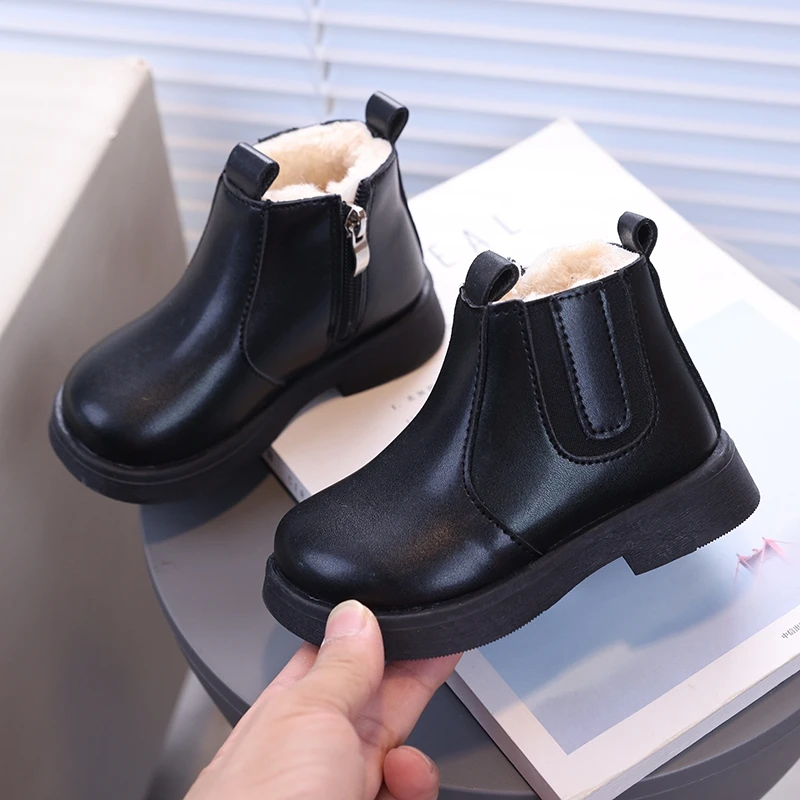 Autumn Winter Plush Warm Kids Girls Boys Boots Non-slip Soft Bottom Children Boys Girls Shoes Side Zipper Fashion Kids Shoes
Autumn Winter Plush Warm Kids Girls Boys Boots Non-slip Soft Bottom Children Boys Girls Shoes Side Zipper Fashion Kids Shoes
