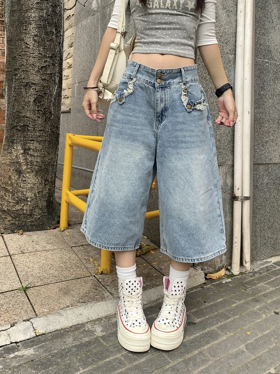 Summer New Women's Loose Bf American Retro Wide Leg Seven Pocket Jeans Casual Wear Comfortable Natural Waist Zipper Closure
Summer New Women's Loose Bf American Retro Wide Leg Seven Pocket Jeans Casual Wear Comfortable Natural Waist Zipper Closure