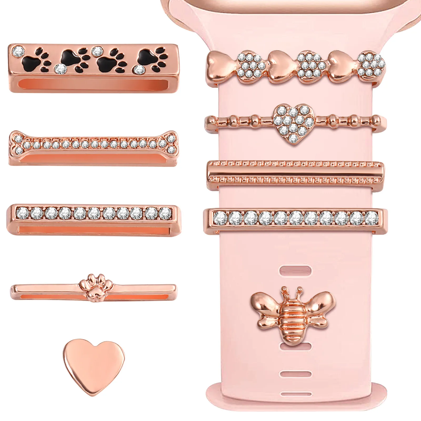 10Pcs Decorative Watchband Rings Charms Loops for Smartwatch Rhinestone Embellished Stylish Customizable Upgrade
10Pcs Decorative Watchband Rings Charms Loops for Smartwatch Rhinestone Embellished Stylish Customizable Upgrade