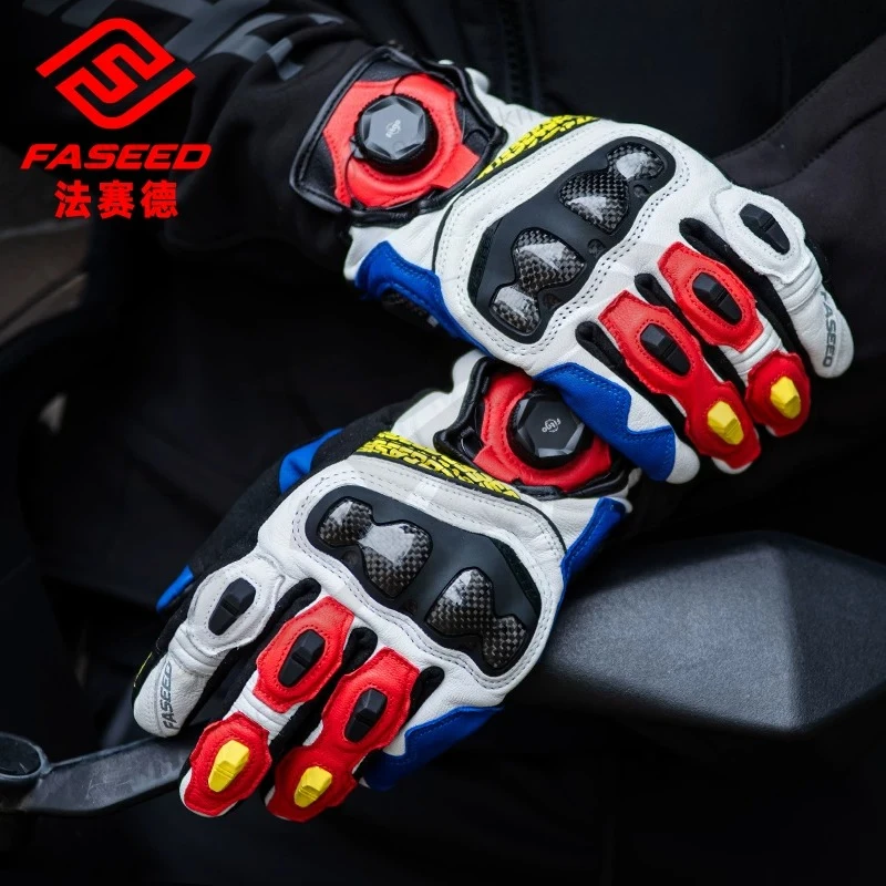 FASEED Carbon Fiber Sheepskin Gloves R2 Men's and Women's Motorcycle Riding Genuine Leather Touch Screen Gloves Four Seasons
FASEED Carbon Fiber Sheepskin Gloves R2 Men's and Women's Motorcycle Riding Genuine Leather Touch Screen Gloves Four Seasons