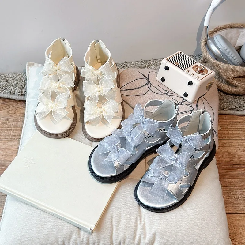 Girls Sandals 2025 Summer New Lace Bows Sweet Kids Roman Shoes Children Fashion Princess Shoes Soft Sole Outdoor Beach Shoes
Girls Sandals 2025 Summer New Lace Bows Sweet Kids Roman Shoes Children Fashion Princess Shoes Soft Sole Outdoor Beach Shoes