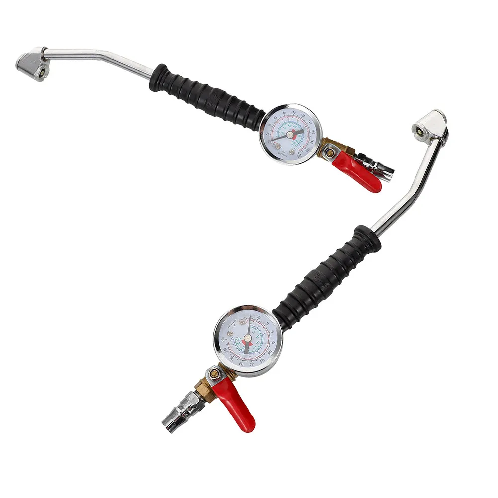 2Pcs Professional Tire Inflator Air Chuck with Pressure Gauge Extended Nozzle Elbow Design for Large Trucks Buses Fleet
2Pcs Professional Tire Inflator Air Chuck with Pressure Gauge Extended Nozzle Elbow Design for Large Trucks Buses Fleet