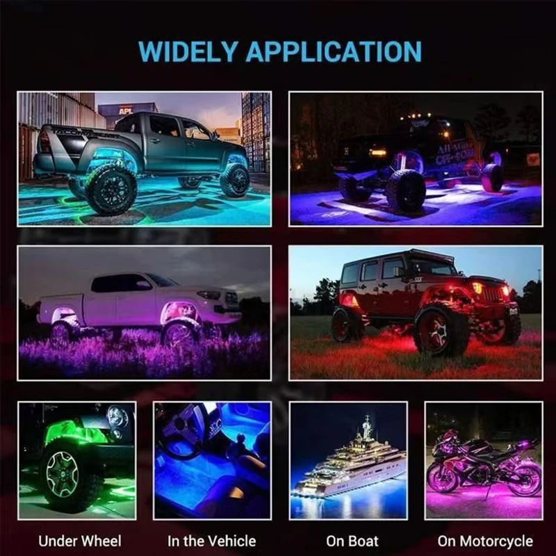 Lantsun J140 RGB LED Rock Lights 4pods Aluminum Alloy APP Control Neon Car Underglow Chassis Light for All Car
Lantsun J140 RGB LED Rock Lights 4pods Aluminum Alloy APP Control Neon Car Underglow Chassis Light for All Car