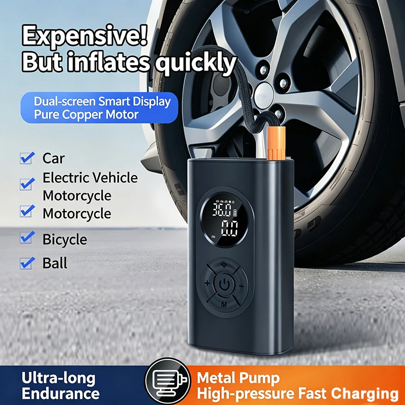Motorcycle Wireless Air PumpTire Inflator for Moto Bicycle Boat AUTO Tyre Ball Digital Display Inflation Pump Car Air Compressor
Motorcycle Wireless Air PumpTire Inflator for Moto Bicycle Boat AUTO Tyre Ball Digital Display Inflation Pump Car Air Compressor