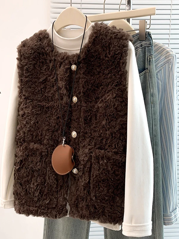 Loose Lightweight Warmth Women's Svel Vest Autumn Winter New Sle Faionable oulder Pad Jaet Thiened round Ne
Loose Lightweight Warmth Women's Svel Vest Autumn Winter New Sle Faionable oulder Pad Jaet Thiened round Ne