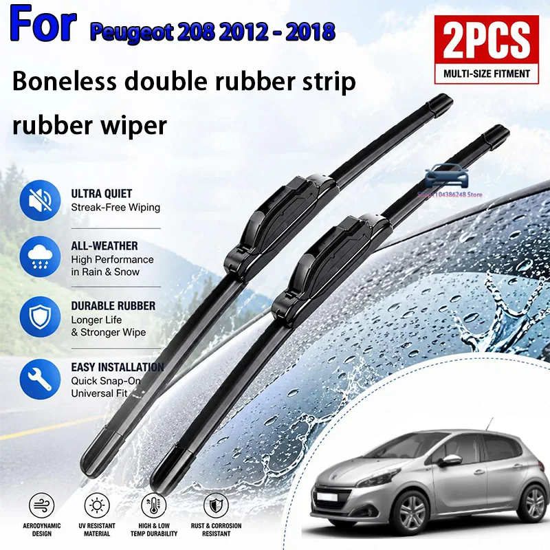 Front Wiper Blades Set For Peugeot 208 2012 - 2018 Windshield Windscreen Window Brushes 26"+16" Modification Parts
Front Wiper Blades Set For Peugeot 208 2012 - 2018 Windshield Windscreen Window Brushes 26"+16" Modification Parts