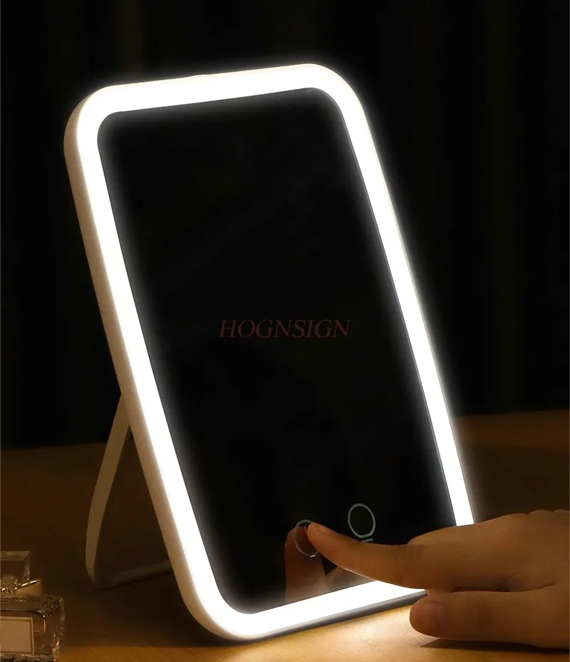 LED illuminated makeup mirror portable foldable portable vanity desktop small mirror
LED illuminated makeup mirror portable foldable portable vanity desktop small mirror