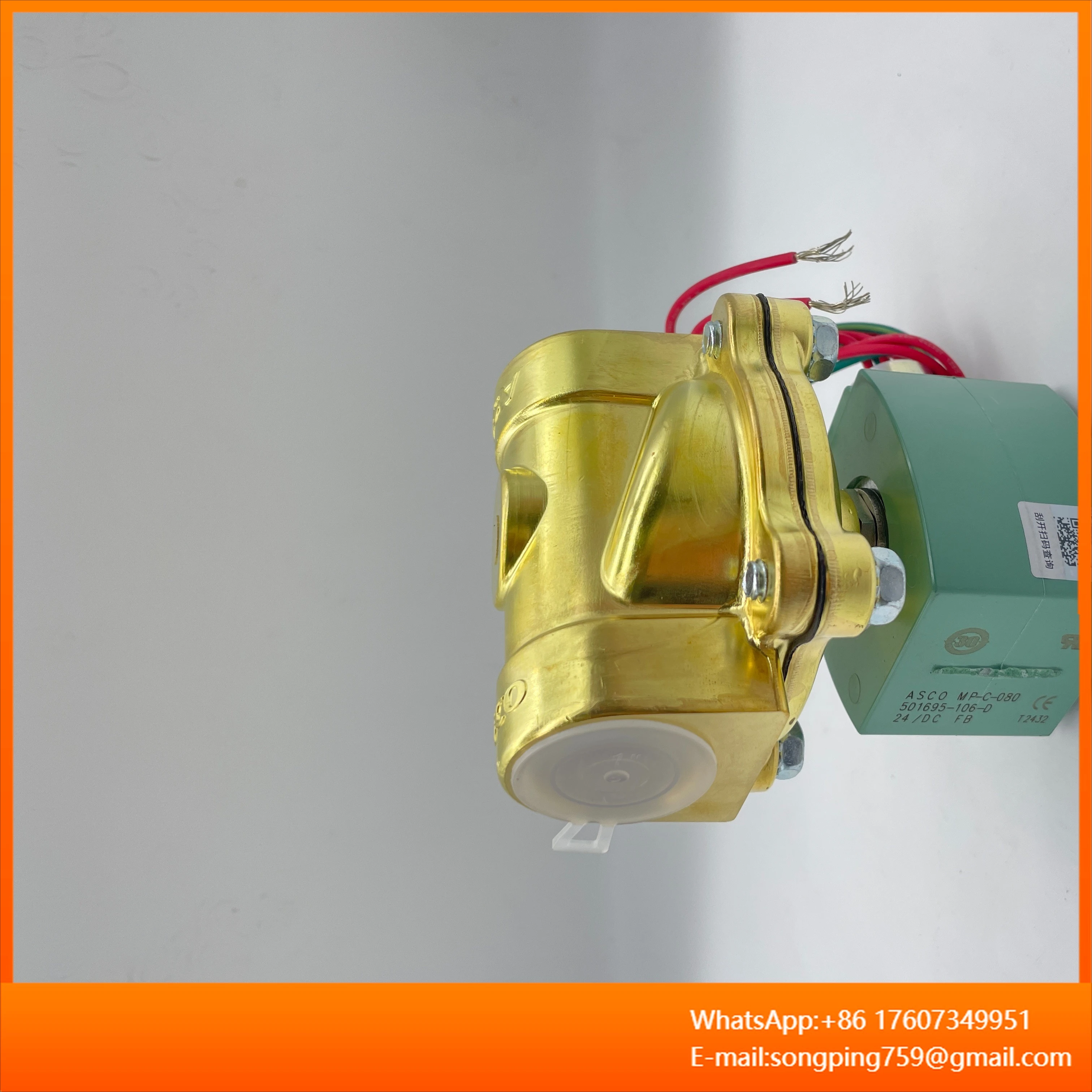 New ASCO MP-C-080 501695-106-D 24/ DC FB Red-Hat Series Two-position Two-way (2/2) Solenoid Valve
New ASCO MP-C-080 501695-106-D 24/ DC FB Red-Hat Series Two-position Two-way (2/2) Solenoid Valve