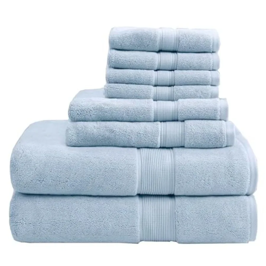 800GSM Bathroom Towel Set of 8 100% Cotton Bath Towel Set for Bathroom Luxurious Highly Absorbent 2 Bath Towels 2 Hand Towels 4
800GSM Bathroom Towel Set of 8 100% Cotton Bath Towel Set for Bathroom Luxurious Highly Absorbent 2 Bath Towels 2 Hand Towels 4