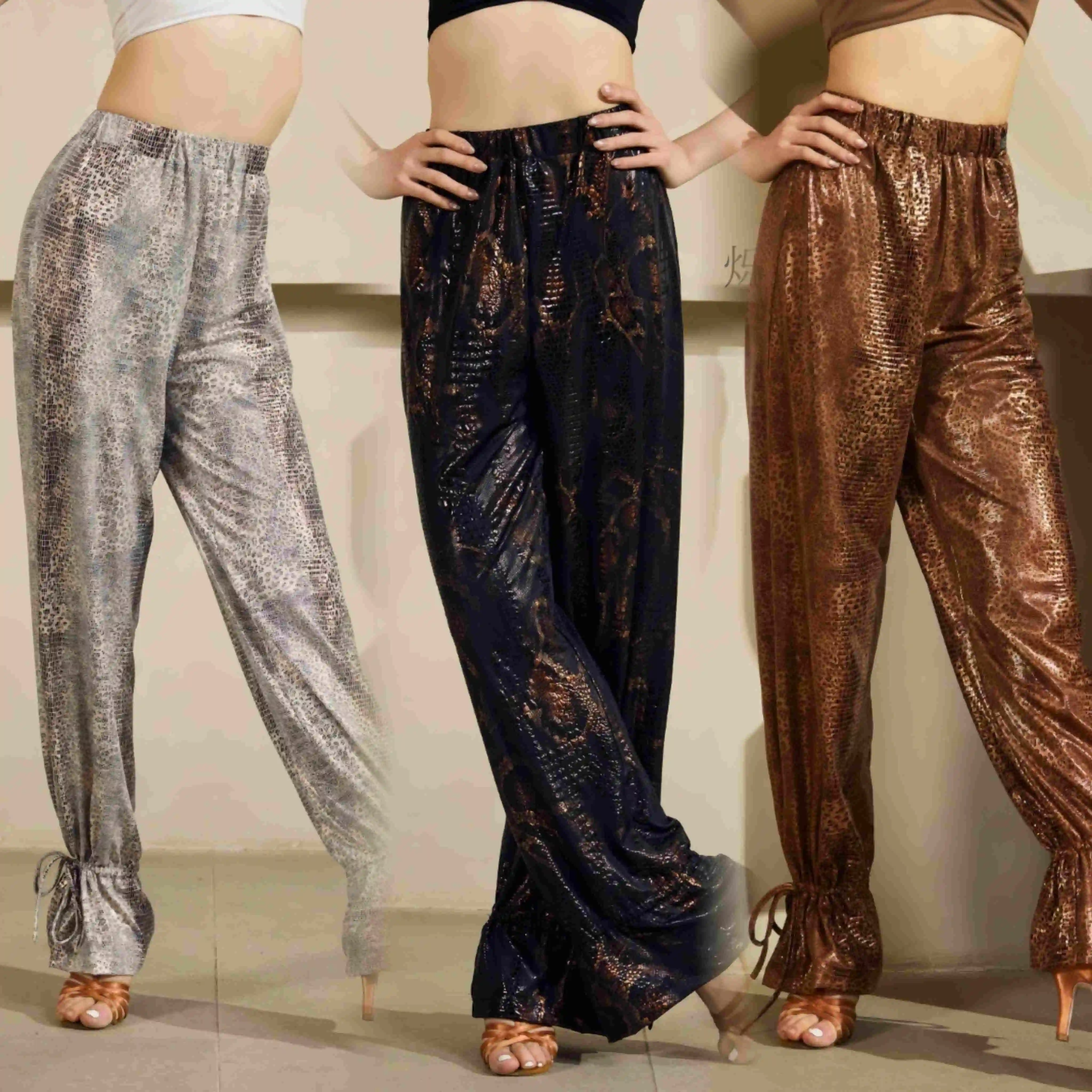 Snake Pattern Latin Dance Pants Women Loose Glossy Trousers ChaCha Rumba Dance Practice Clothes Performance Dancewear DNV27037
Snake Pattern Latin Dance Pants Women Loose Glossy Trousers ChaCha Rumba Dance Practice Clothes Performance Dancewear DNV27037