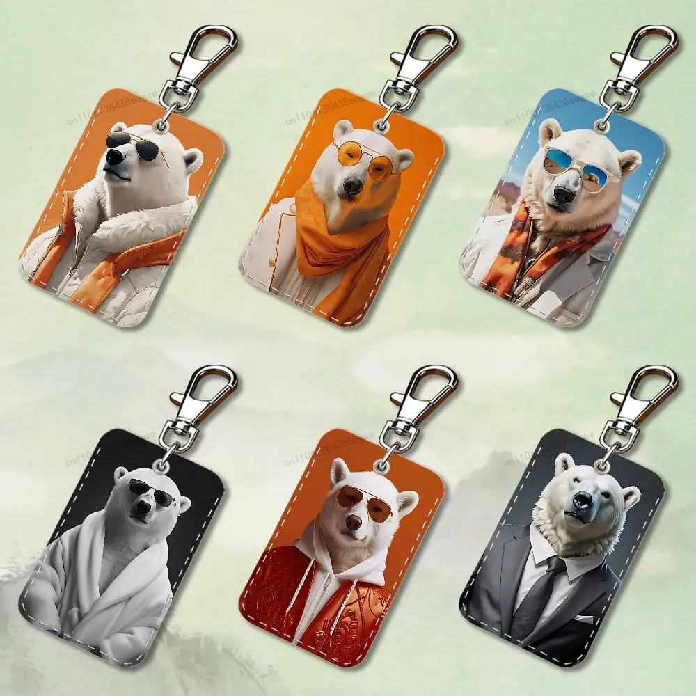 Dress Art Cartoon Bear Rectangle Card Case Keychain Access Card Bag Key Tag Ring Leather Card Holder Key Ring Access
Dress Art Cartoon Bear Rectangle Card Case Keychain Access Card Bag Key Tag Ring Leather Card Holder Key Ring Access