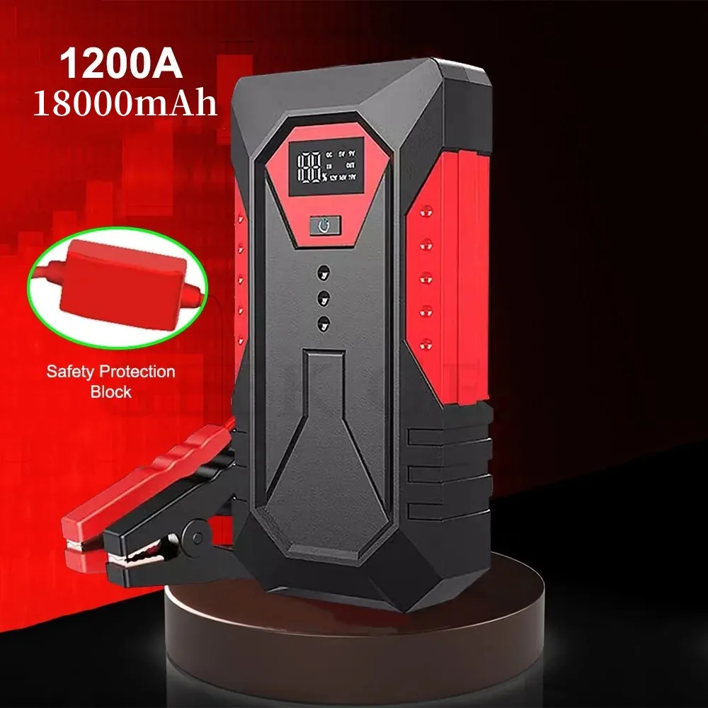 18000mAh Car Jump Starter Portable Power Bank Car Battery Booster 12V Car Starting Device for Petrol Diesel 6.0L/4.0L
18000mAh Car Jump Starter Portable Power Bank Car Battery Booster 12V Car Starting Device for Petrol Diesel 6.0L/4.0L