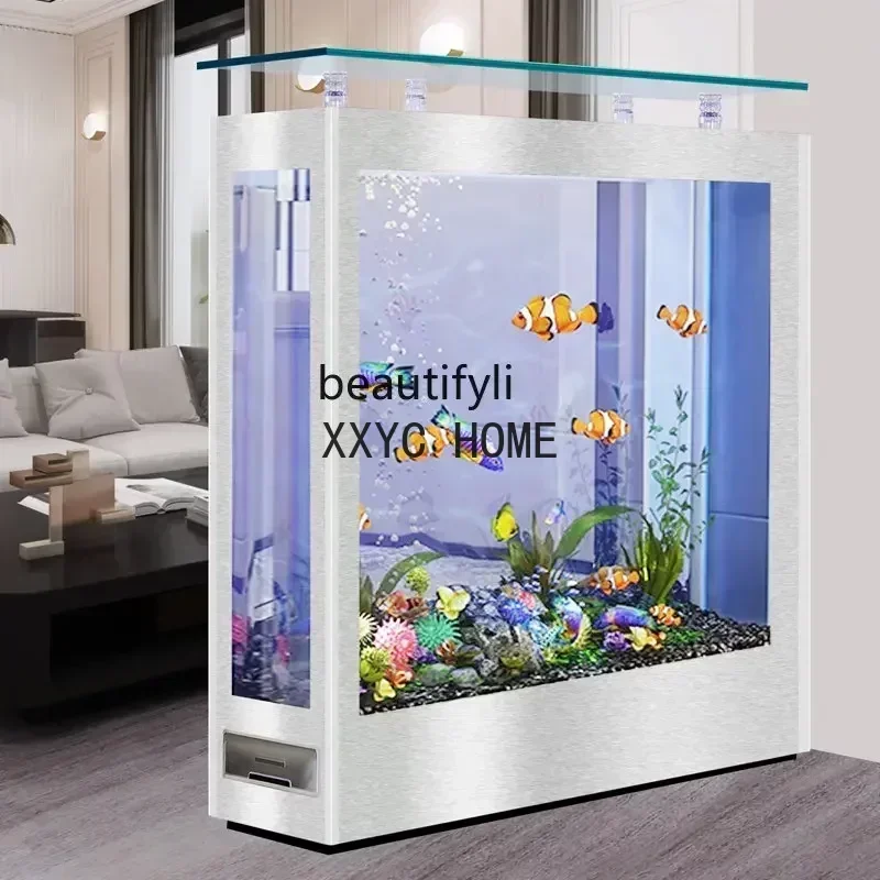 European-Style Rectangular Screen Partition Aquarium Medium and Large Floor Glass Living Room Free Aquarium
European-Style Rectangular Screen Partition Aquarium Medium and Large Floor Glass Living Room Free Aquarium
