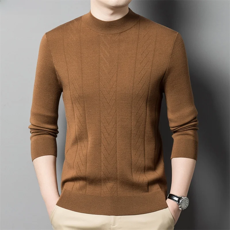 Men's Luxury Light Wool Sweater f High Collar Long Sve Elastic Knitted Pure Color Knitwear Faion Urban Sle Busin...
Men's Luxury Light Wool Sweater f High Collar Long Sve Elastic Knitted Pure Color Knitwear Faion Urban Sle Busin...