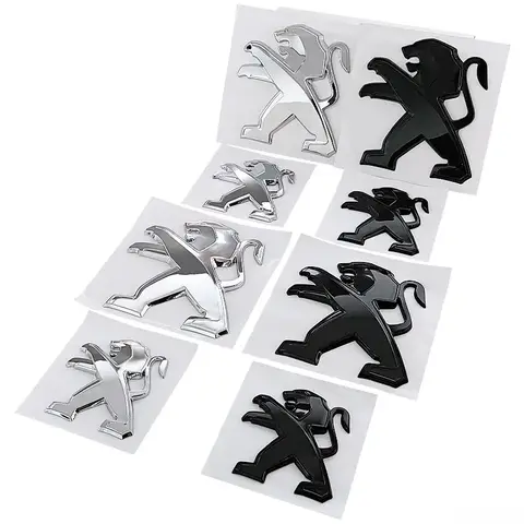 ABS 3D Lion Emblem Front Hood Rear Trunk Badge for Peugeot 2008 3008 2021 2022 2023 Car Stickers Decals Styling Accessories