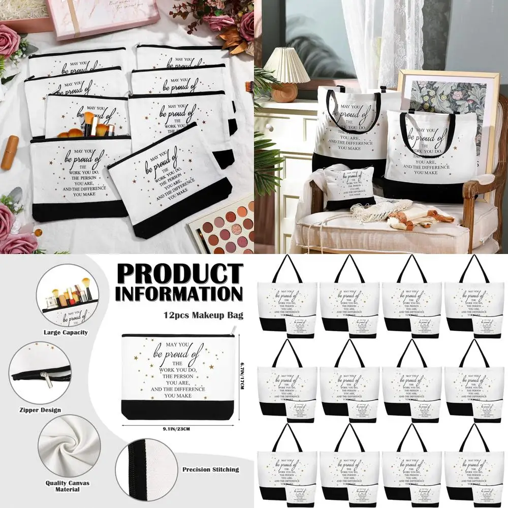 24-Piece Women's Canvas Tote Bags Set, Aesthetic Gifts for Teammates, Coworkers, Nurses, and Teachers (May You Be Proud)
24-Piece Women's Canvas Tote Bags Set, Aesthetic Gifts for Teammates, Coworkers, Nurses, and Teachers (May You Be Proud)