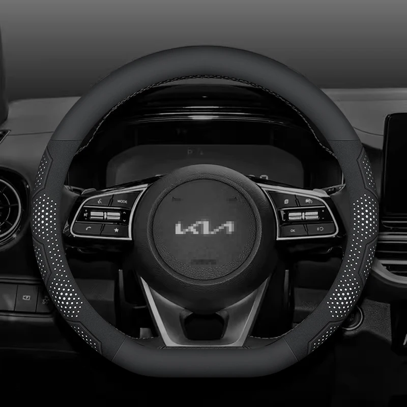 For Kia K5 Sportage Picanto Xceed Rio Cerato Soul Carens Seltos Carbon fiber Suede Car Steering Wheel Cover Auto Accessories
For Kia K5 Sportage Picanto Xceed Rio Cerato Soul Carens Seltos Carbon fiber Suede Car Steering Wheel Cover Auto Accessories