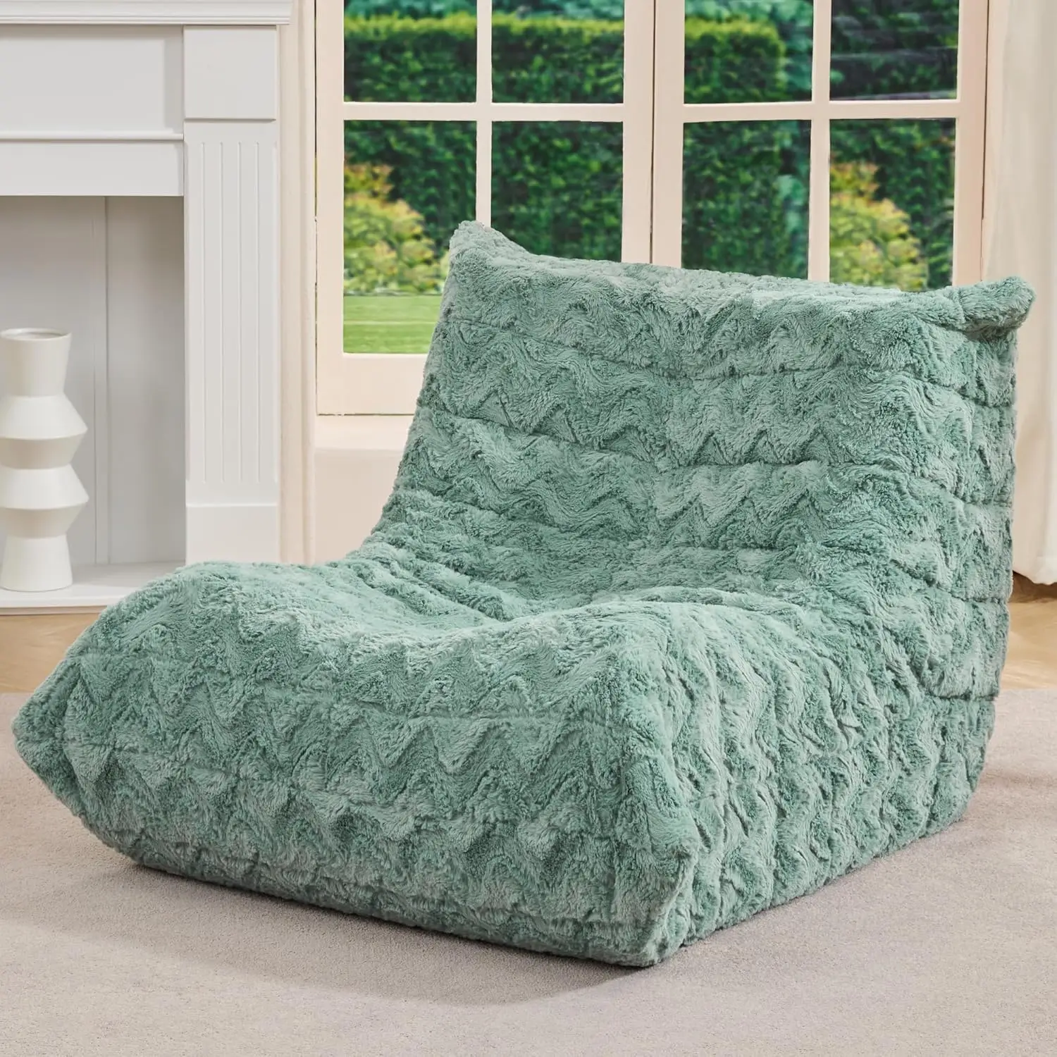 Giant Bean Bag Chair Memory Foam Faux Fur Lazy Sofa for Adults Living Room Bedroom Office (Green Chevron, Single)
Giant Bean Bag Chair Memory Foam Faux Fur Lazy Sofa for Adults Living Room Bedroom Office (Green Chevron, Single)