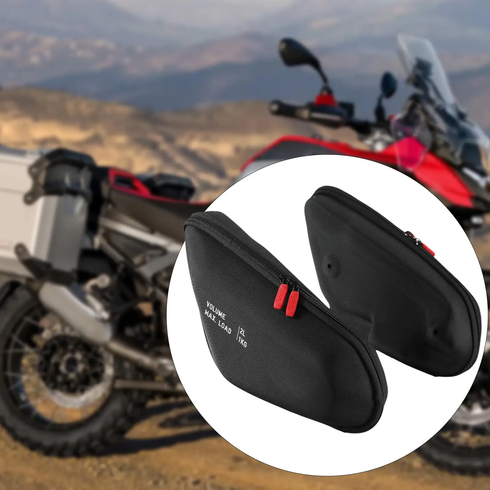 2x Motorcycle Side Frame Bags Outdoor Sports Stylish Practical Storage Package Bags for BMW R1300GS Adventure 2024 Onwards
2x Motorcycle Side Frame Bags Outdoor Sports Stylish Practical Storage Package Bags for BMW R1300GS Adventure 2024 Onwards