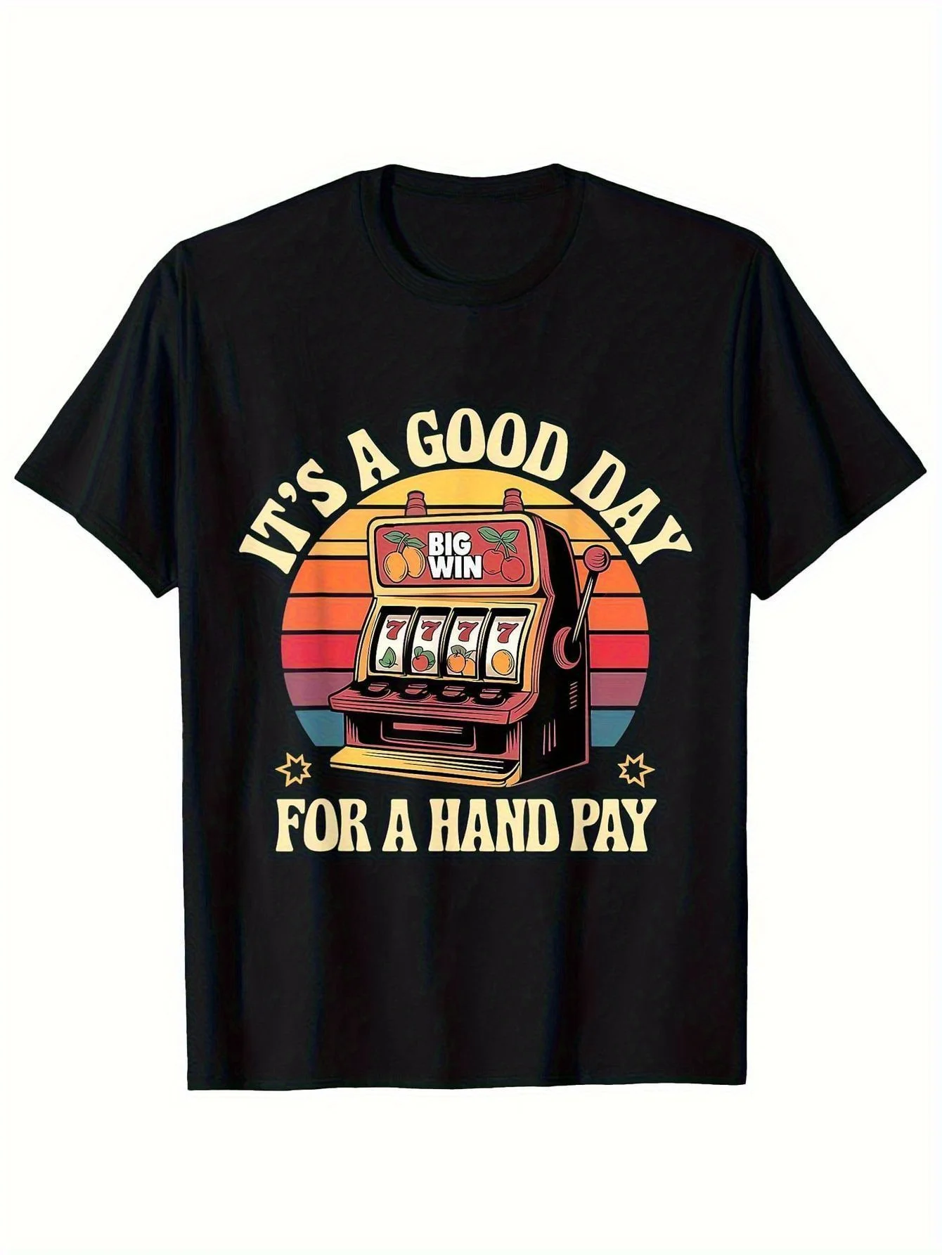 Funny Goldfish It's a Good Day for a Hand Pay Vintage Slot Machine Graphic T-Shirt - 100% Cotton Machine Washable Casual Tee for
Funny Goldfish It's a Good Day for a Hand Pay Vintage Slot Machine Graphic T-Shirt - 100% Cotton Machine Washable Casual Tee for