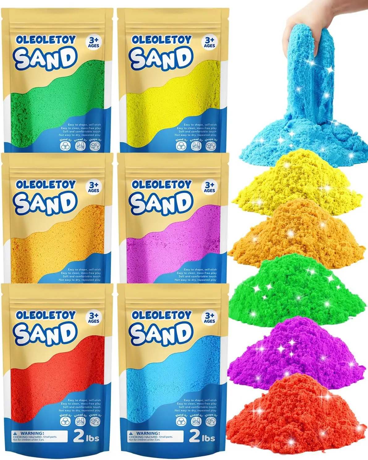 12 фунтов разноцветного формовочного песка для детей 3-8 лет, для сенсорных игр, занятий в классе, подарков на вечеринки
12 фунтов разноцветного формовочного песка для детей 3-8 лет, для сенсорных игр, занятий в классе, подарков на вечеринки